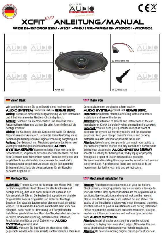 Auto Lautsprecher PORSCHE 924 EVO 85W PERFECT FIT COAX SYSTEM XCFIT--- - Bild 4 von 4