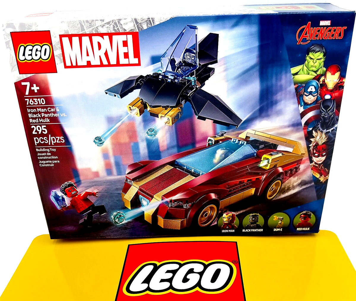 LEGO Super Heroes: Iron Man Car Black Panther Red Hulk