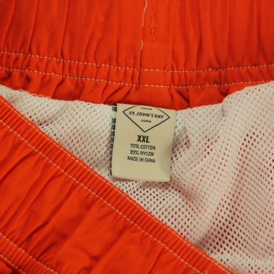 Pantalones Cortos St John Bay Natación Baño Carga Tabla Hombres Talla 2XL Forro Naranja Nuevo de Lote Antiguo Foto 3 de 4