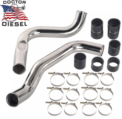 Polished 3'' Intercooler Pipe & Boot Kit For 1999.5-2003 Ford 7.3L Powerstroke