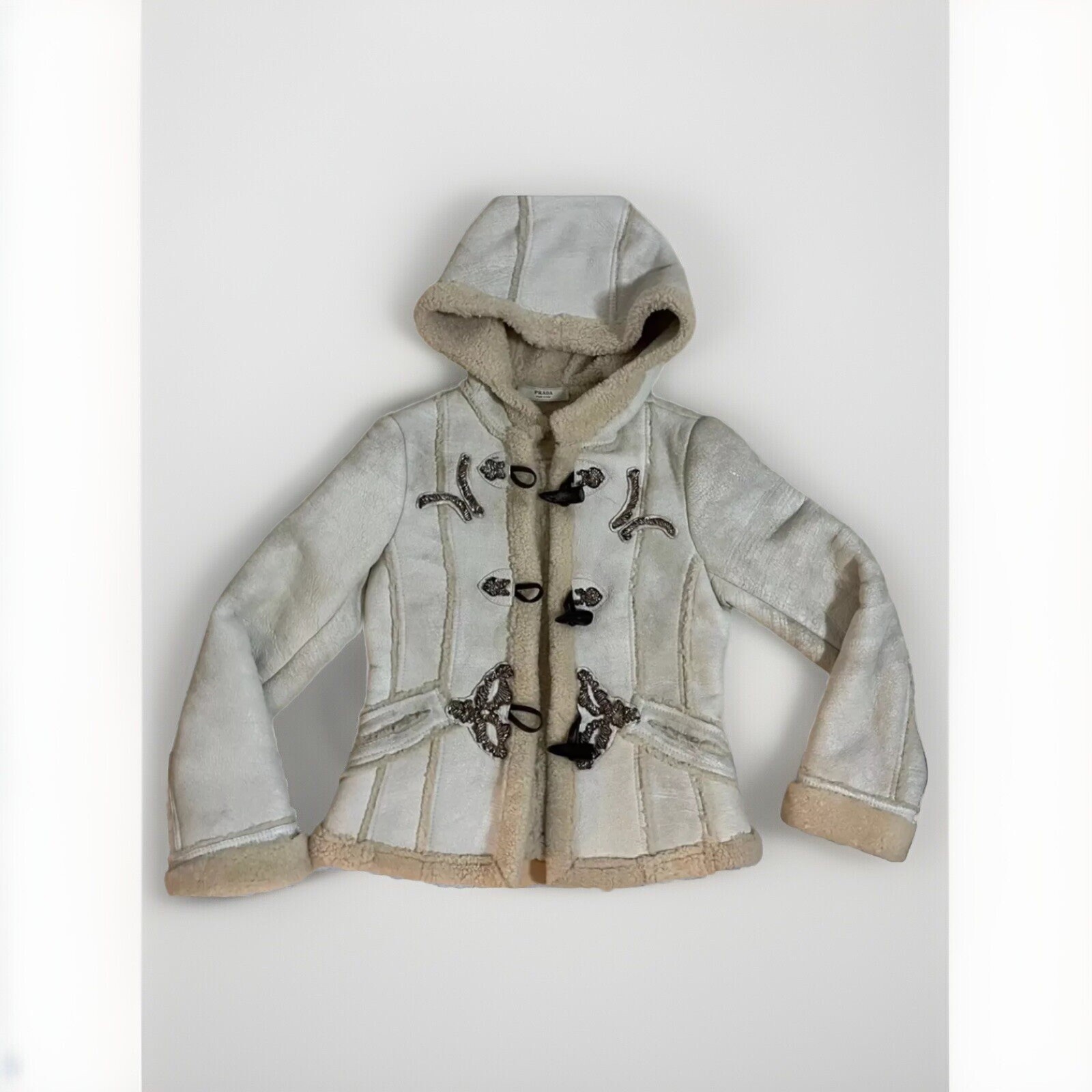 Prada leather jacket shearling jacket, boho style… - image 15