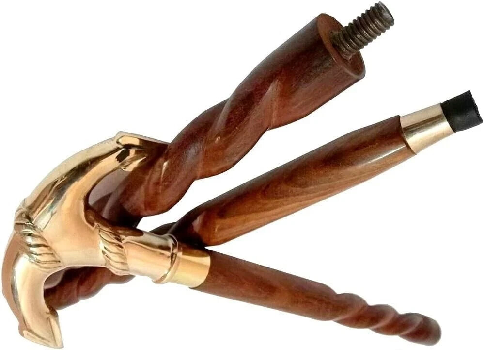 Vintage Victorian Solid Anchor Head Handle Handma… - image 4