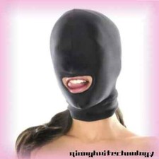 Fetish Slave Restraints Mask Mouth Eye Open Head Harness Blindfold Couple New