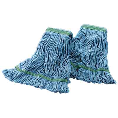 (TWO PER PACK) LARGE COMMERCIAL #24 MOPHEAD, BLUE LOOP ENDS QUICK CHANGE STYLE