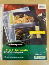 Brand New Wilson Jones Horizontal Clear Photo Pages 4 x 6  21460  FREE Shipping