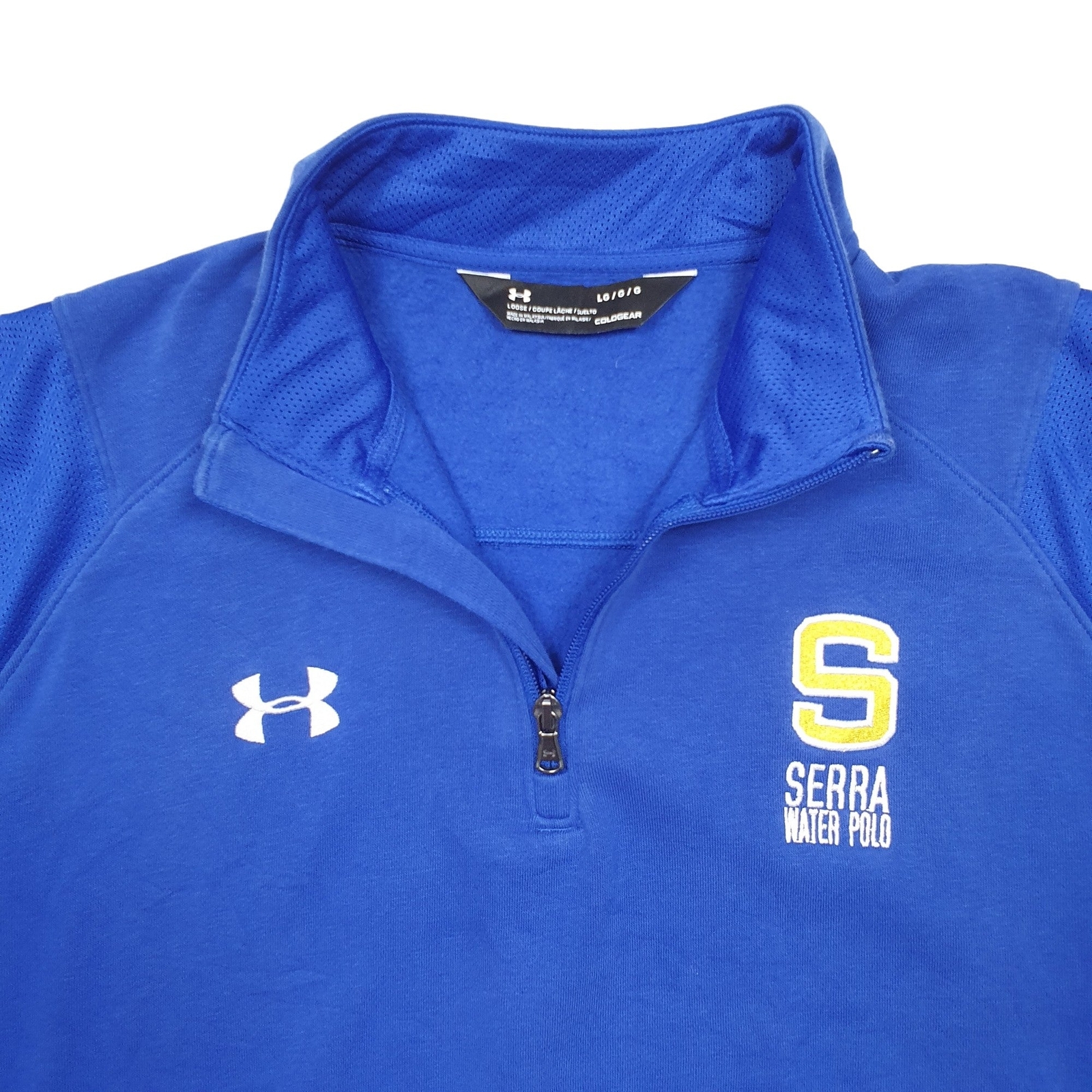 UNDER ARMOUR 1/4 Quarter Zip Serra Water Polo Polyester Jumper Sweatshirt Mens L image 2