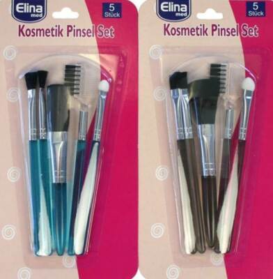 Elina Kosmetikpinsel Set 5tlg XL 10cm Pinsel Makeup Brush Applikator Blending