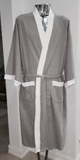 NEW Same Easy Gray/White Waffle Kimono Robe w/Pockets Size XL