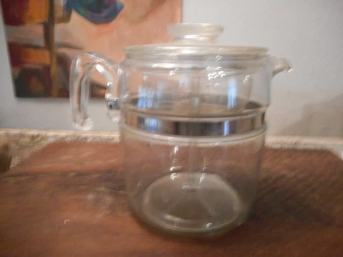 Vintage Pyrex Flameware 7759B 9 Cup Glass Percolator Coffee Pot Complete
