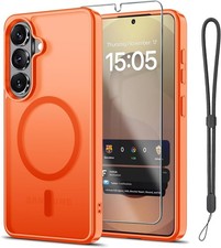 Magnetic for Samsung Galaxy S26 Case with Screen Protector Wrist Strap, Deep B