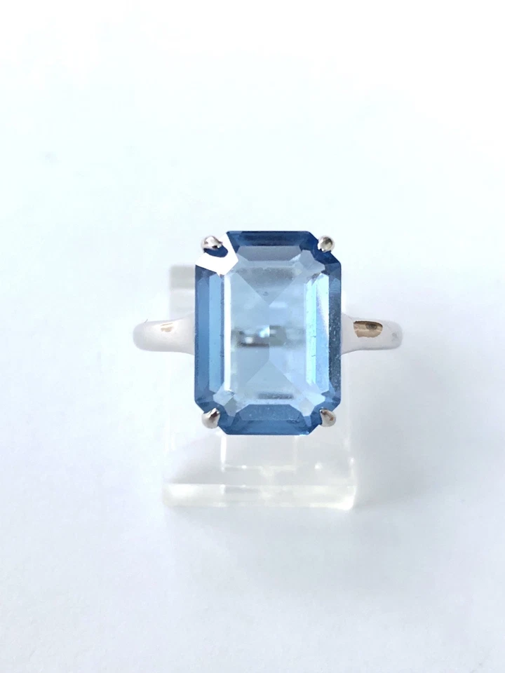 Anillo Touchstone Cristales de Swarovski BARRINGTON AZUL HIELO Rodio Talla 8 Foto 3 de 4