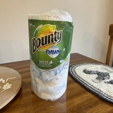 BOUNTY WITH Dawn -WATER ACTIVATED PAPER TOWELS  59 2 Ply 1 Roll Discontinued 