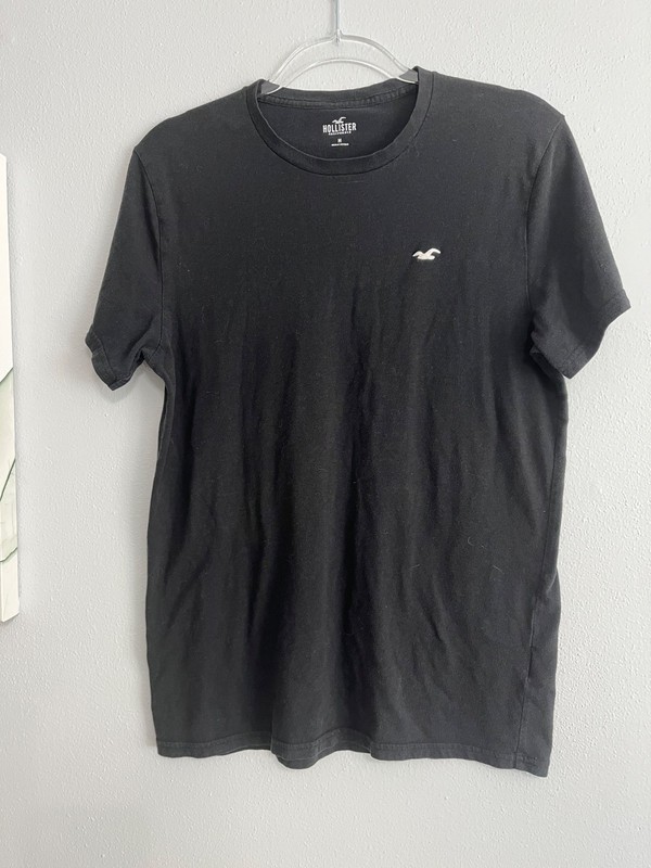Hollister mens short sleeve black t-shirt size medium