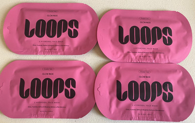 4 Loops Beauty Double Take Hydrogel Face Mask Glow Hydrate Refine Brighten 11/28