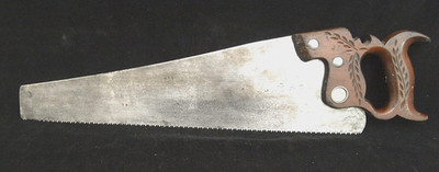 1890's CHIPAWAY 18'' 9tpi CROSSCUT SAW (DISSTON or H.M.MEIER) SIMMONS HARDWARE EX