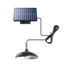 LED Solar Powered Pendant Hanging Lamp Light Outdoor Garden Yard Shed Lighting