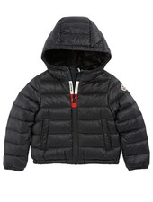 AUTH MONCLER Enfant Kids Youth Rook Padded Down Jacket Coat BLACK 695 8 Yr Boy