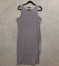 Banana Republic Maxi Dress Women's Size Medium Striped Side Slit Stretchy Casual