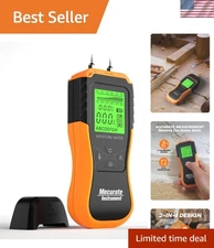 Moisture Meter with Self-Testing Aid & 3 Colored Indicators - Reliable Detection