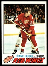 1977-78 Topps Hockey Card Dennis Hextall Detroit Red Wings #197 EX-MT+