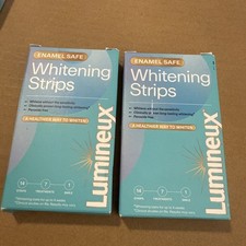 Lumineux Teeth Whitening Strips 2PK 14 Strips Each   7 Treatments, Enamel Safe