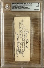 1923 OPENING DAY 1ST GAME @YANKEES STADIUM “HOUSE RUTH BUILT” BABE HR TICKET BGS
