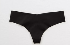 NWT 8 PAIRS AE AERIE THONG PANTIES SECOND SKIN BLACK/BLUE MEDIUM U11B