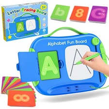 Magnetic Letter Tracing Board for , Boys Toys for 3-5 Year Old Blue