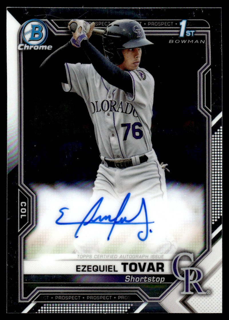2021 Bowman Chrome Prospect Autographs 1ST Ezequiel Tovar Auto #CPA-ETO
