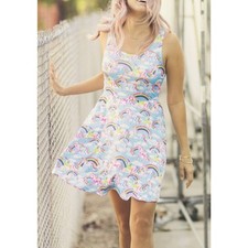 Lisa Frank Unicorn Rainbow Dress XS