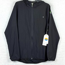 Vuori Outdoor Trainer Shell Full Zip Jacket Mens L Black Preppy Gym Performance