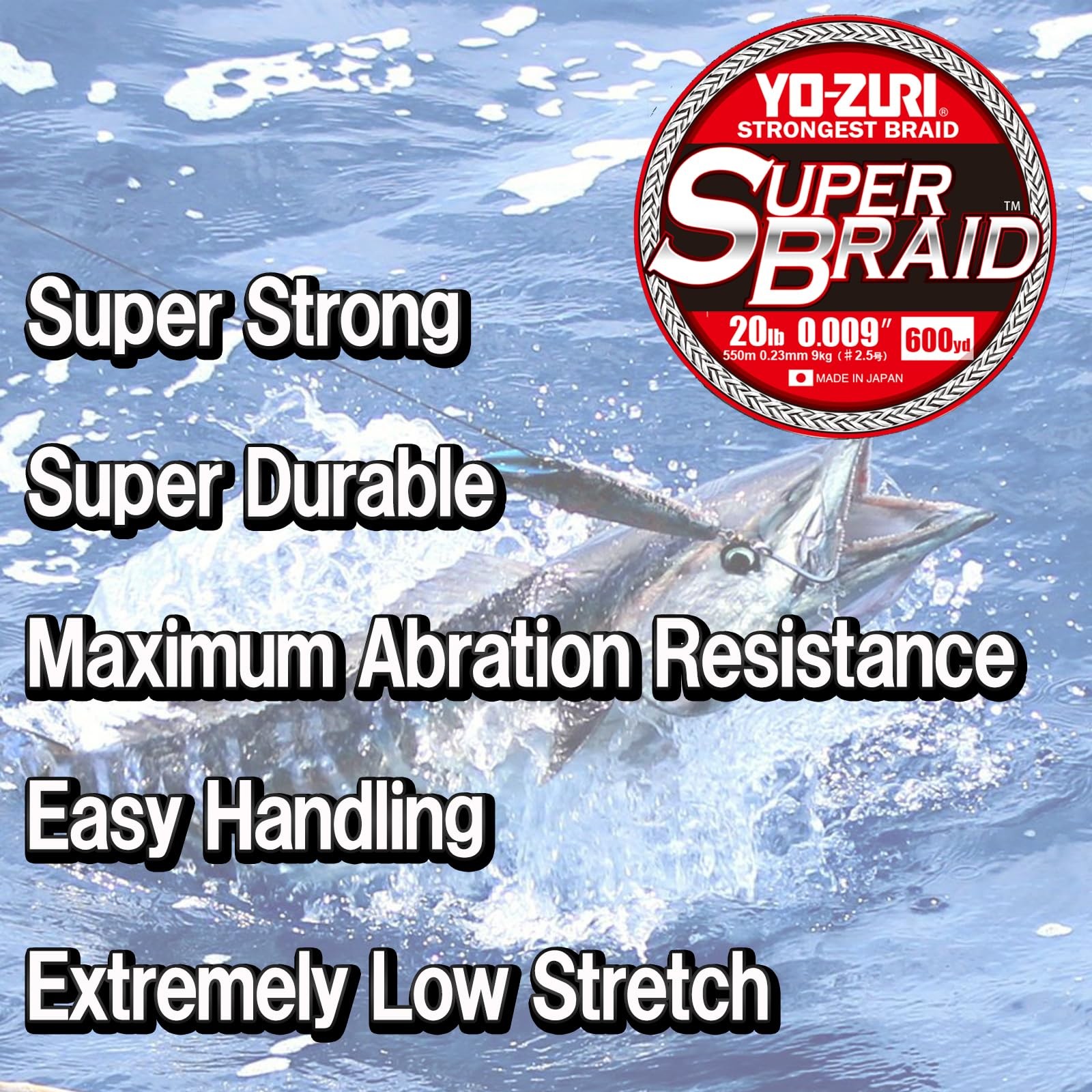 Yo-Zuri YZ SB Super Braid Fishing Line 80LB Blue 300YD - Image 2
