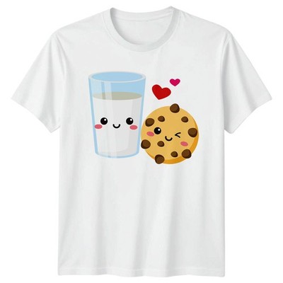 We Go Together Like Milk TShirt Kawaii Essen Backen Geburtstag Geschenk für Sie und Ihn