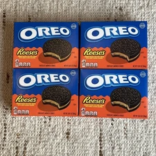 4 Packages Nabisco Oreo Reese’s Peanut Butter Creme Oreo Crumb Cookies 10.81 oz