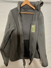 Men's Rothco Tactical Soft Shell Zip Up Hooded Jacket Green Size: 2XL NEW