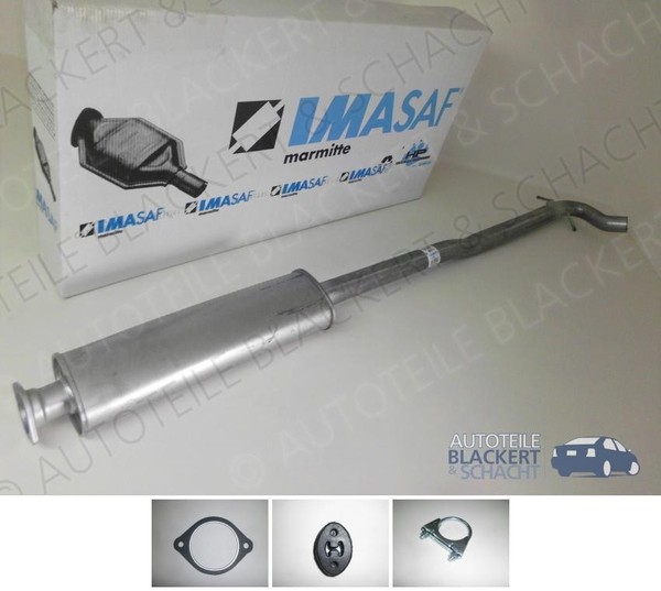 Imasaf Auspuff Mitteltopf für Volvo V70 2 Kombi+Xc70 AWD 2.4 T/D +2.5 T BJ 00-07-image