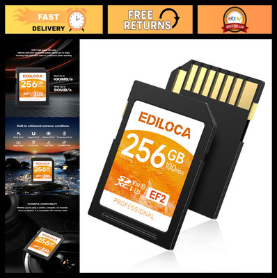 256GB UHS-I SD Card, Fast 100MB/s Read, 90MB/s Write, C10 U3 V30, 4K Video Stora