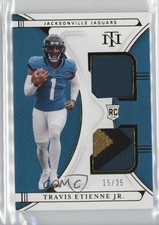 2021 National Treasures Rookie Dual Materials Gold 15/35 Travis Etienne Jr v9t