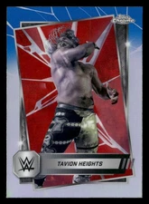 2025 Topps Chrome WWE Tavion Heights #68 Red & Blue Refractor