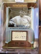 2025 Eternal Revelation Authentic History Relic Walter Johnson /99. C25