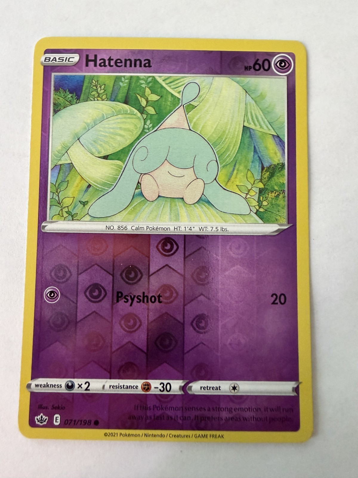 Pokemon - Hatenna - Common - Reverse Holo - 71/198 - NM