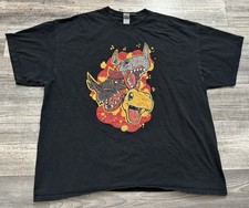 Digimon Shirt Mens 2XL Anime Agumon Greymon MetalGreymon Black Cartoon Tee