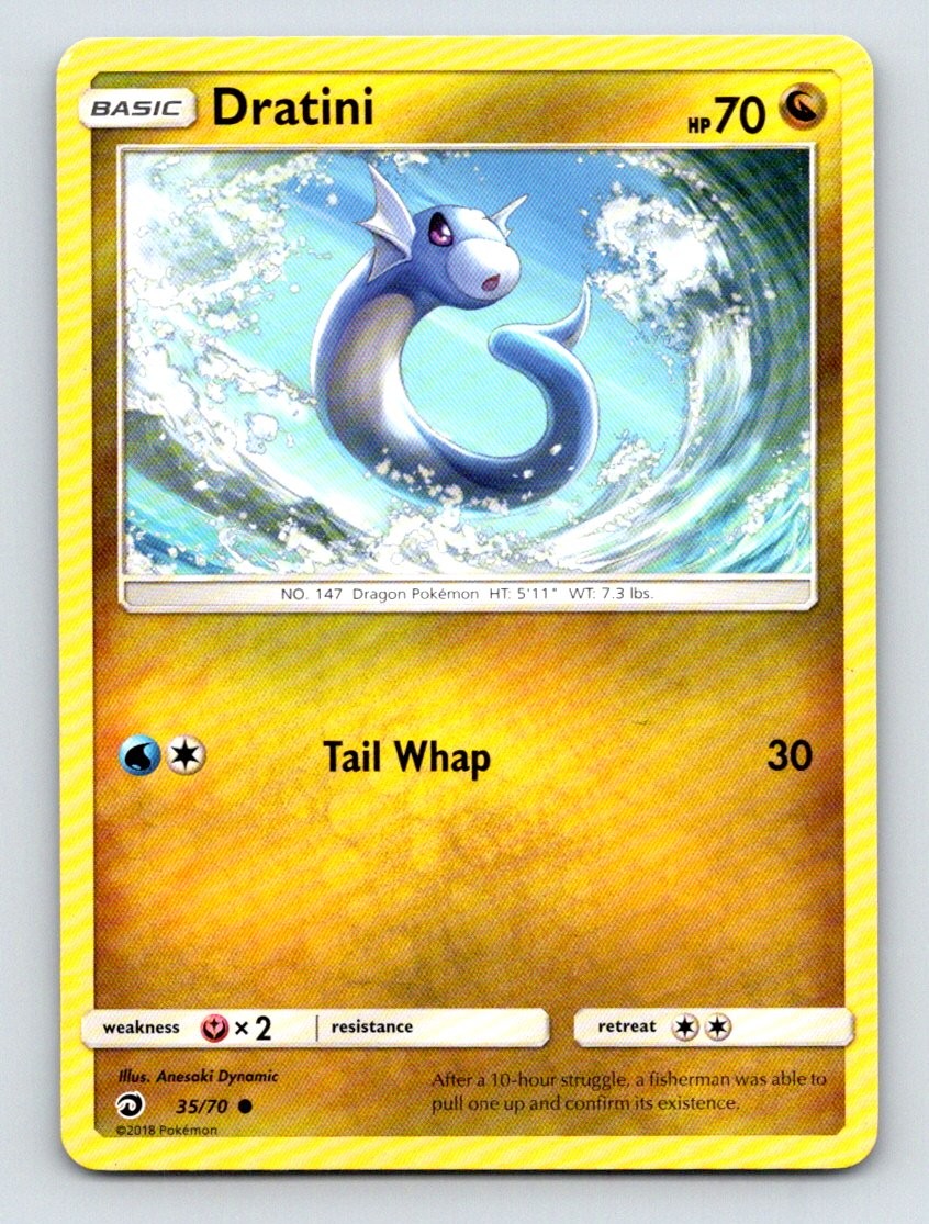 Dratini 35/70 Common Dragon Majesty Pokemon Lightly Played