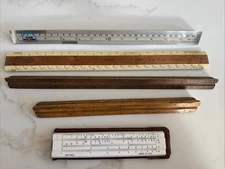 Lot Of Five Vintage Drafting Rulers - Dietzgen, E.B.B. & S. NY