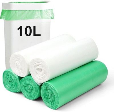 100 Stück biologisch abbaubare Lebensmittelabfallsäcke 10L 45x50cm kompostierbare Caddy Einlagen