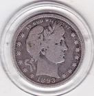 1893   Barber  Quarter  (90% Silver)  Coin