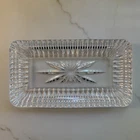 Vintage Waterford Crystal Lismore Butter Dish Base / Trinket Vanity Tray Signed