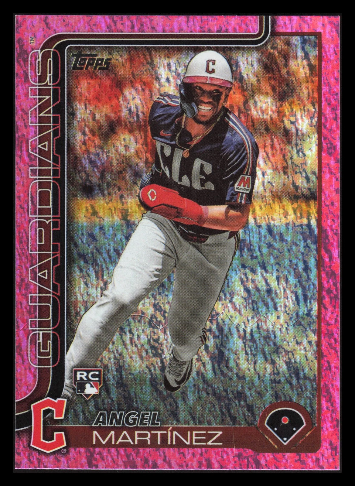 Angel Martinez RC Pink Holo Foil 2025 Topps #27 Cleveland Guardians