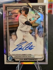 2024 Bowman Draft Sam Antonacci 1st Bowman Refractor Auto /499 White Sox