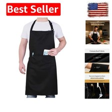 Chef Apron for Men and Women - 33" x 27" Large with 38" Waist Ties for a Comf...
